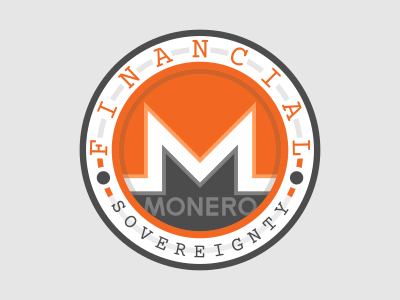Monero financial sovereignty sticker