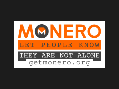 Monero people are not alone sticker