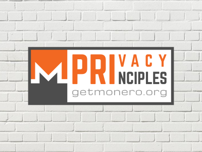 Monero-privacy & principles sticker