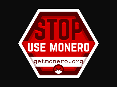 Monero stop sticker