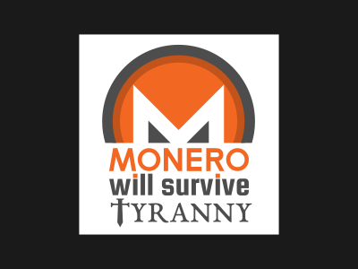 Monero will survive tyranny sticker