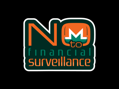 No to financial surveillance sticker