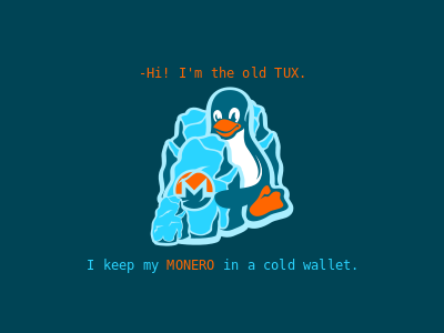 Tux's Monero cold wallet